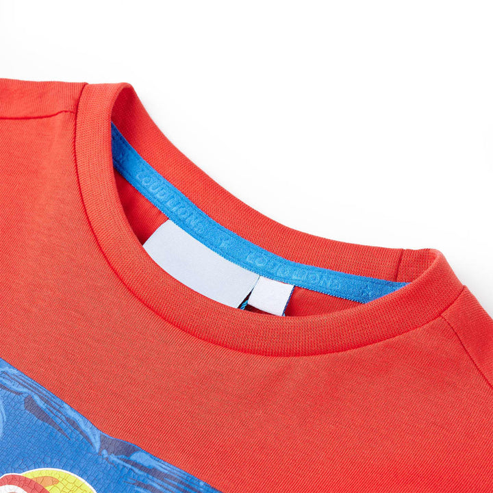 Kindershirt met korte mouwen 128 rood