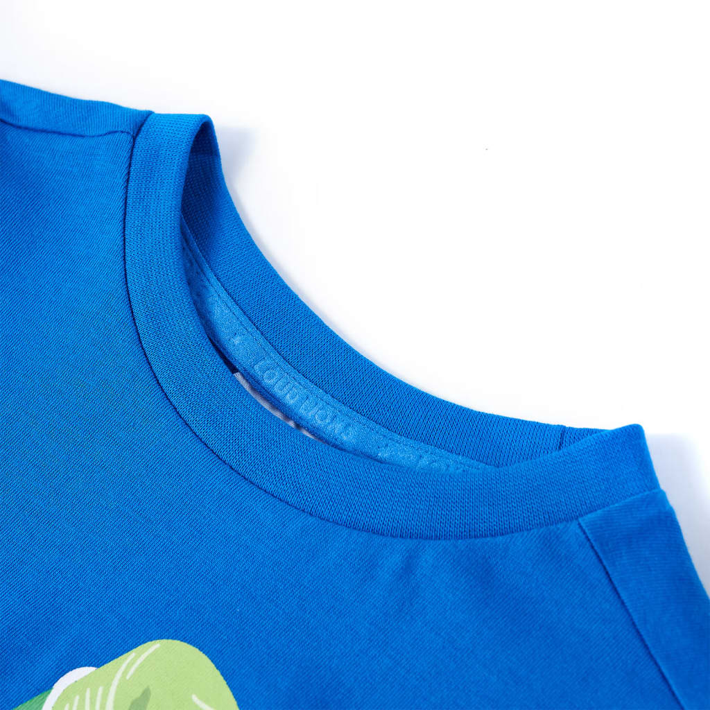 Kindershirt 92 felblauw