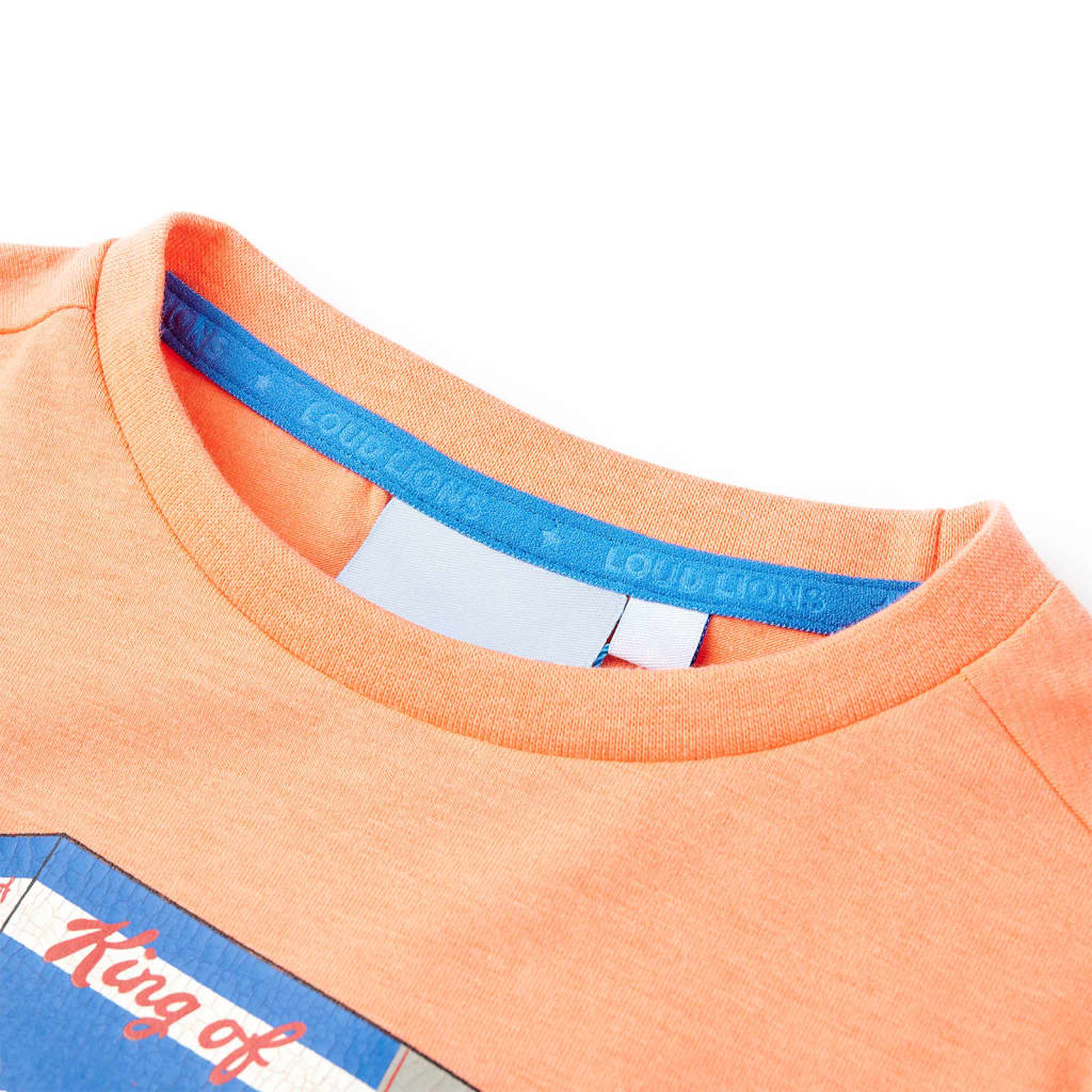 Kindershirt met korte mouwen 92 neonoranje