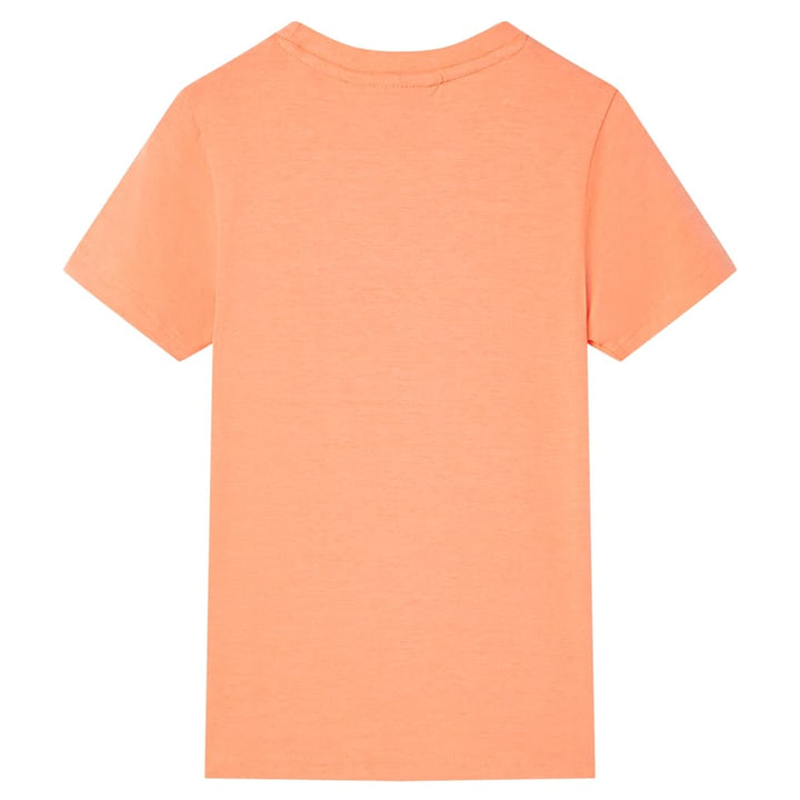 Kindershirt met korte mouwen 116 neonoranje