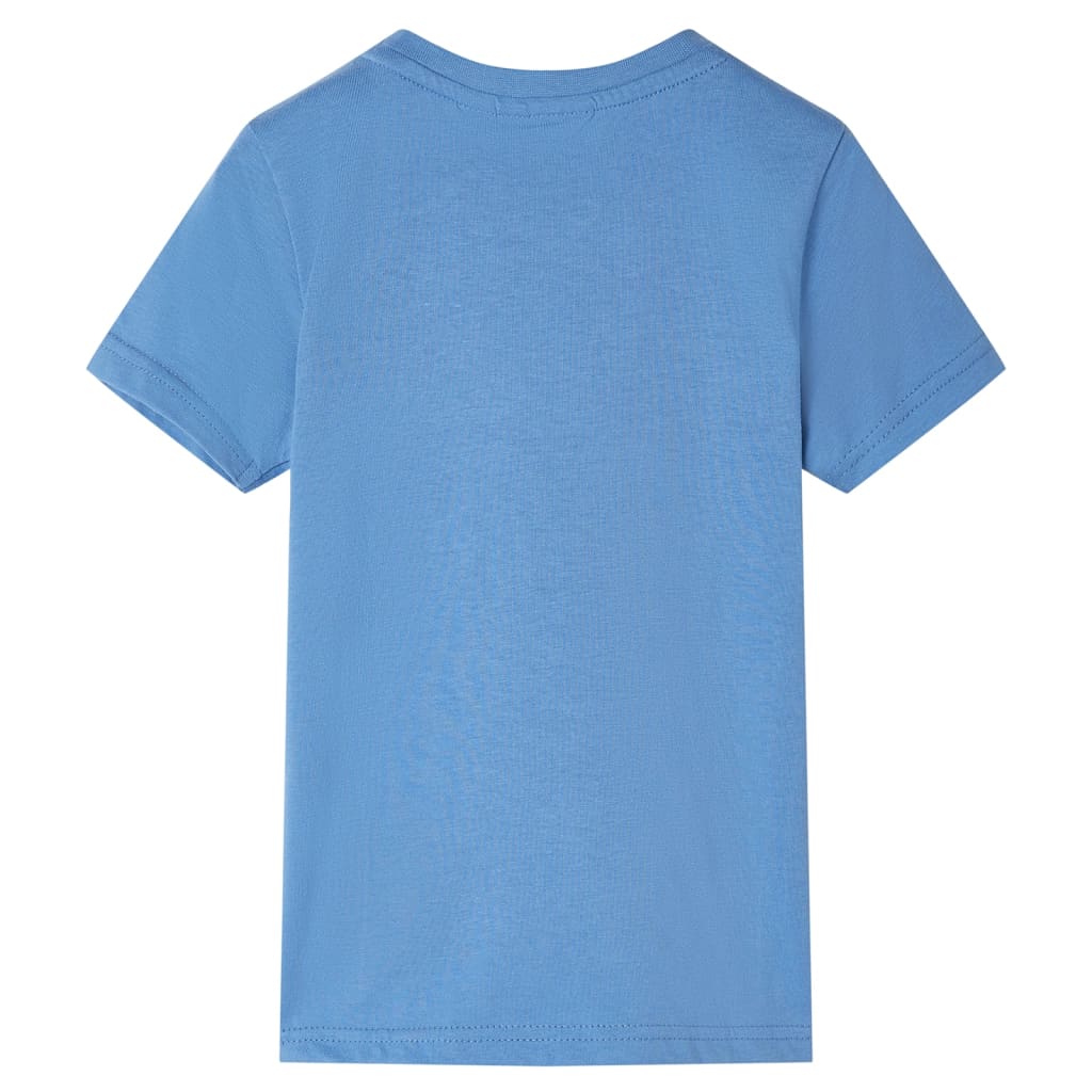 Kindershirt met korte mouwen 92 middenblauw