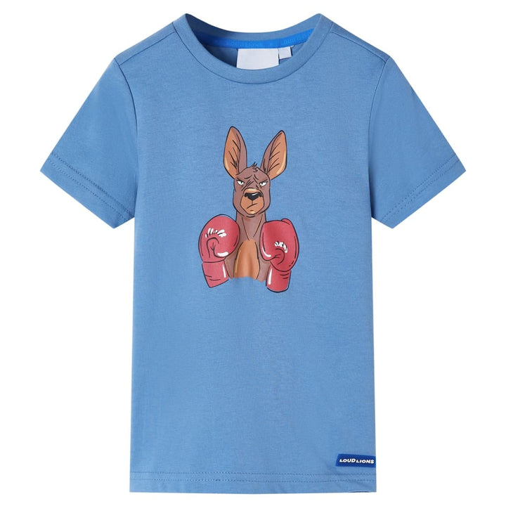 Kindershirt met korte mouwen 104 middenblauw