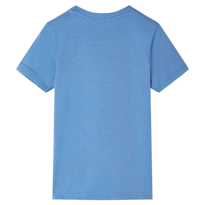 Kindershirt met korte mouwen 116 middenblauw