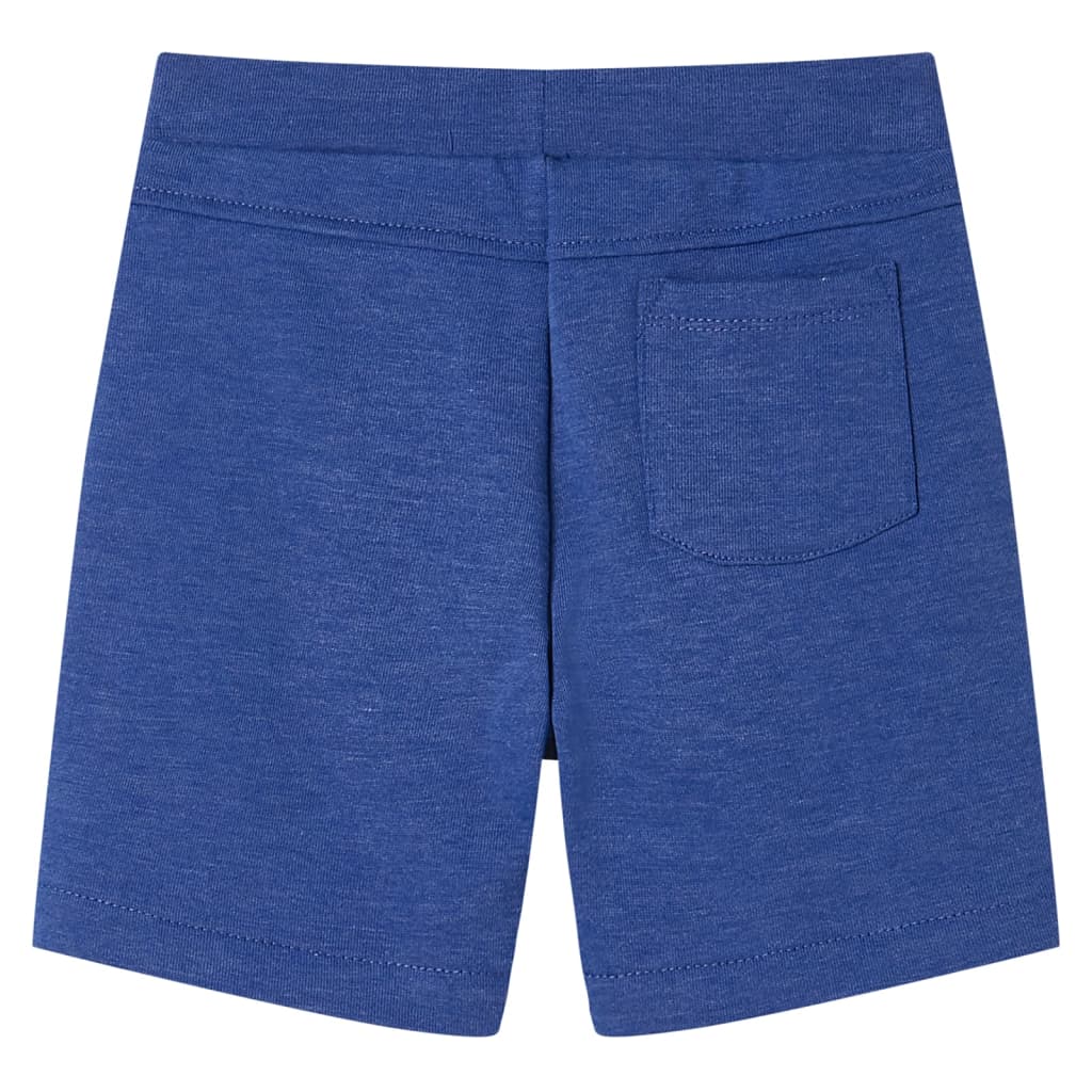 Kindershorts met trekkoord 104 gemøªleerd blauw