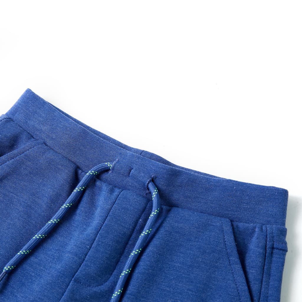 Kindershorts met trekkoord 104 gemøªleerd blauw