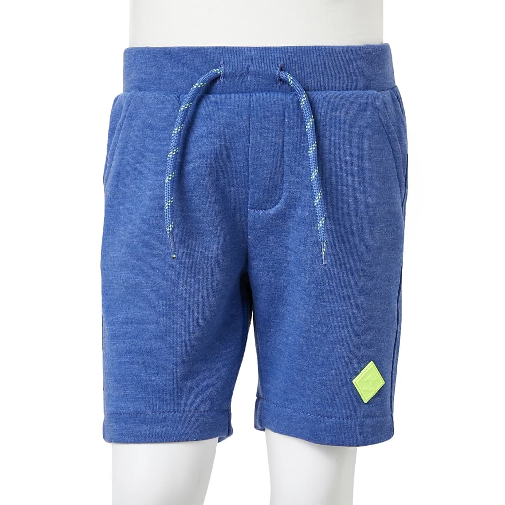 Kindershorts met trekkoord 104 gemøªleerd blauw