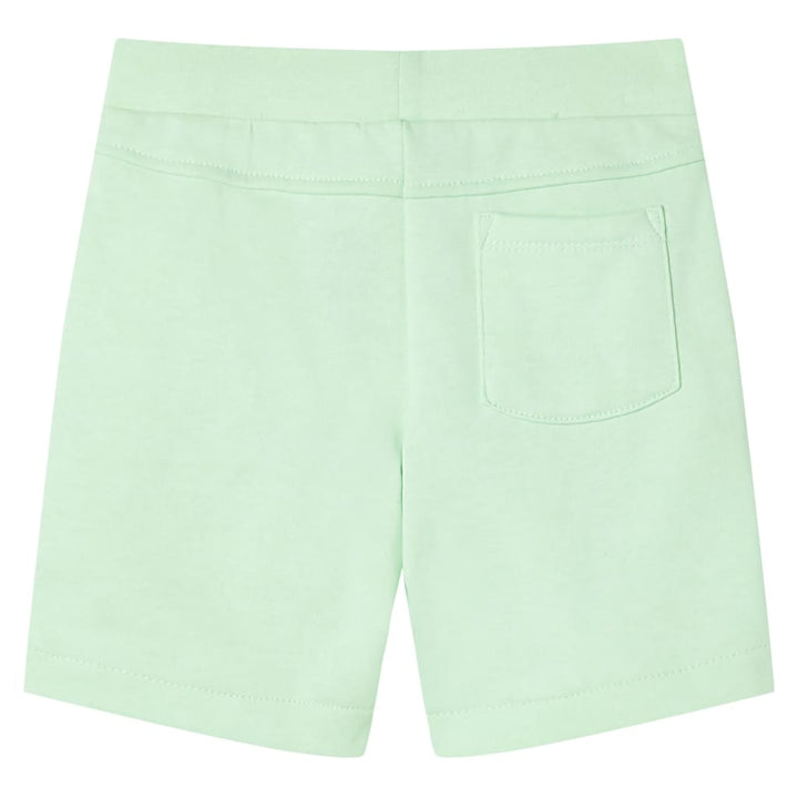 Kindershorts met trekkoord 92 felgroen