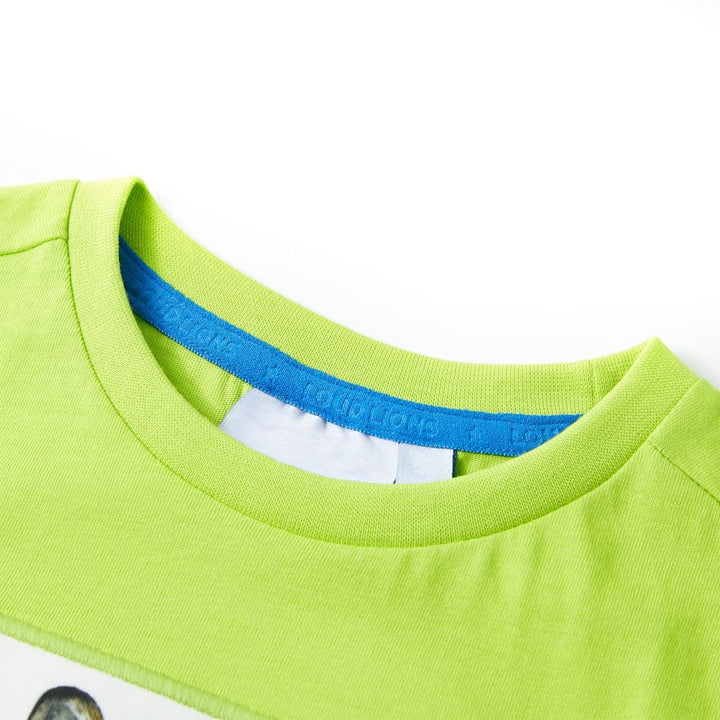 Kindershirt met korte mouwen 104 limoengroen