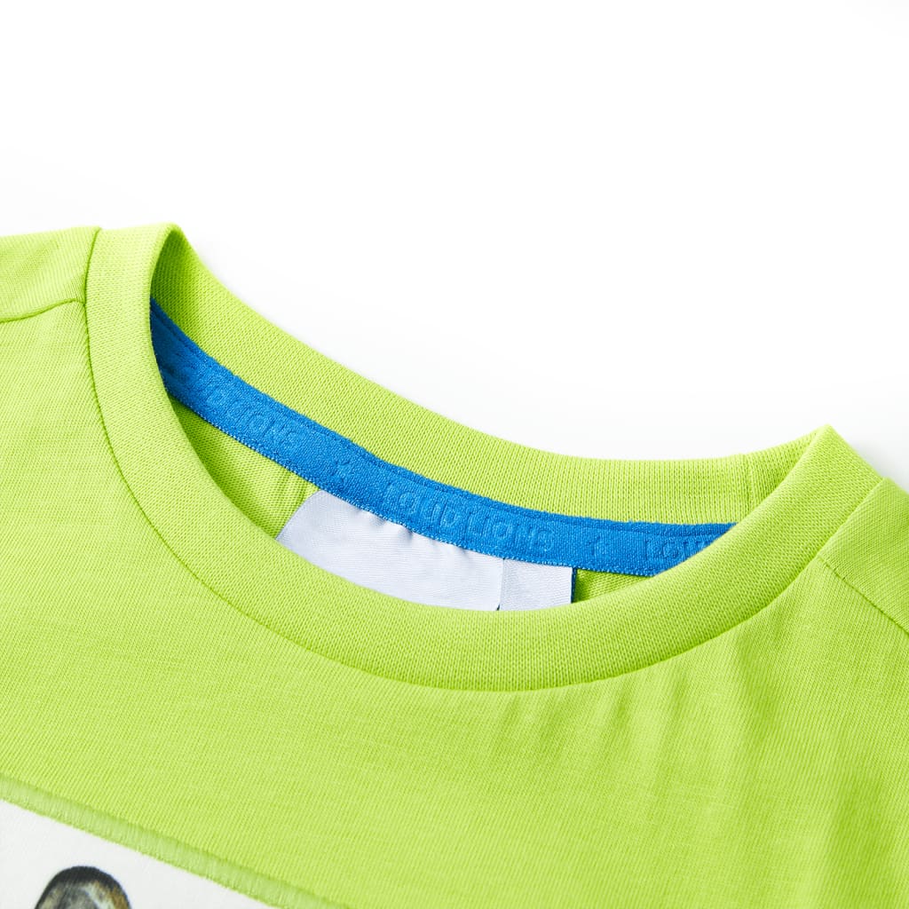 Kindershirt met korte mouwen 116 limoengroen