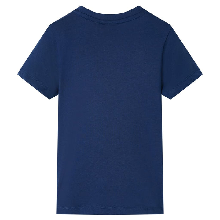 Kindershirt met korte mouwen 104 donkerblauw