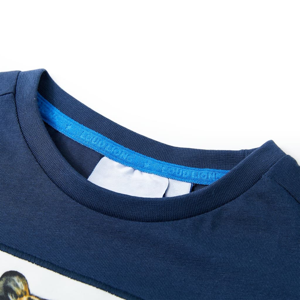 Kindershirt met korte mouwen 104 donkerblauw