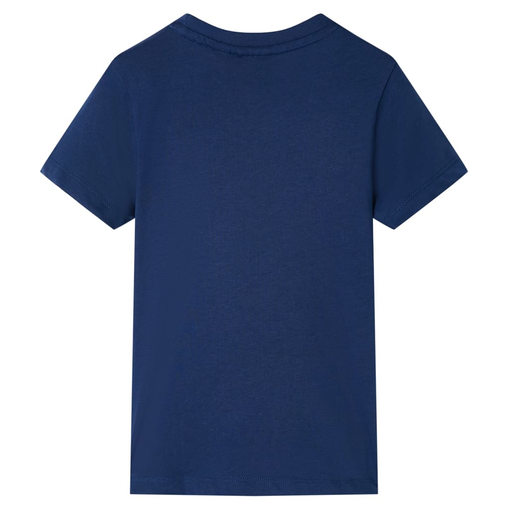 Kindershirt met korte mouwen 128 donkerblauw