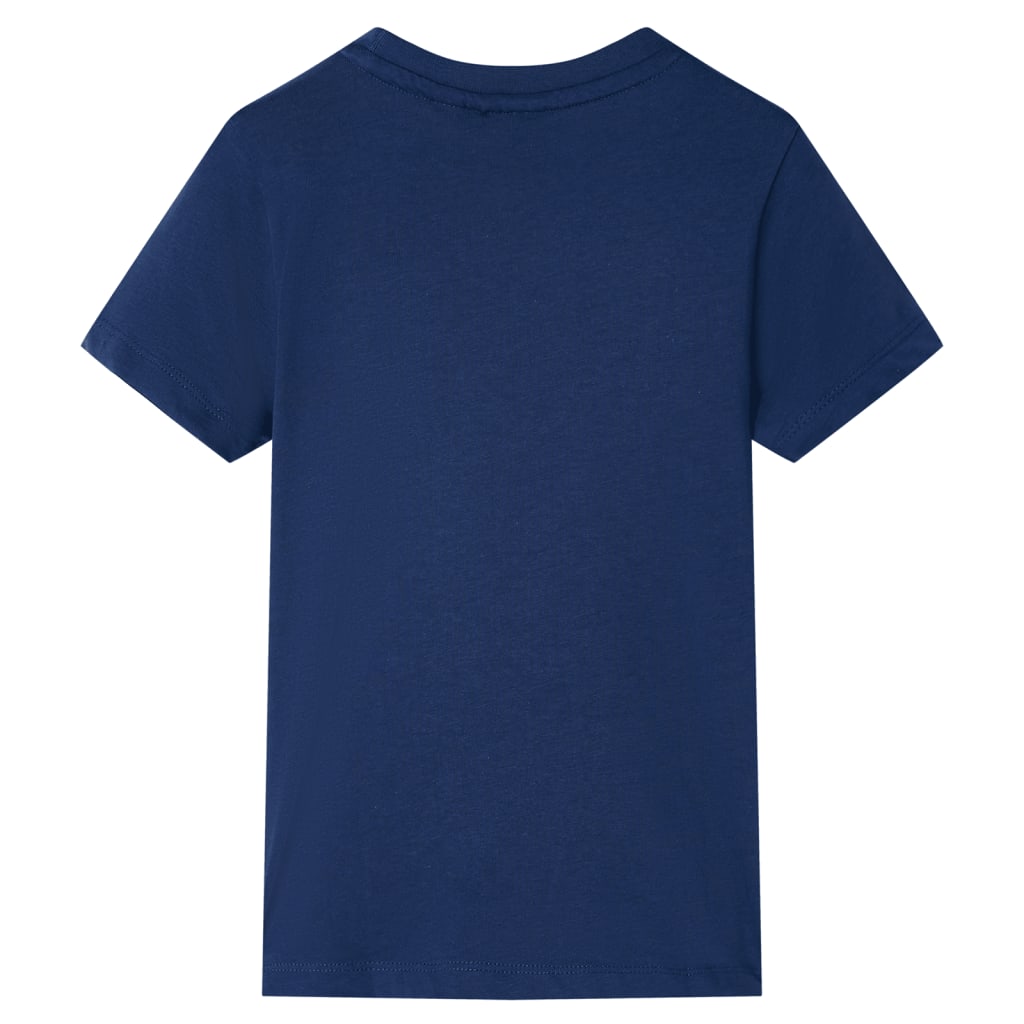 Kindershirt met korte mouwen 140 donkerblauw