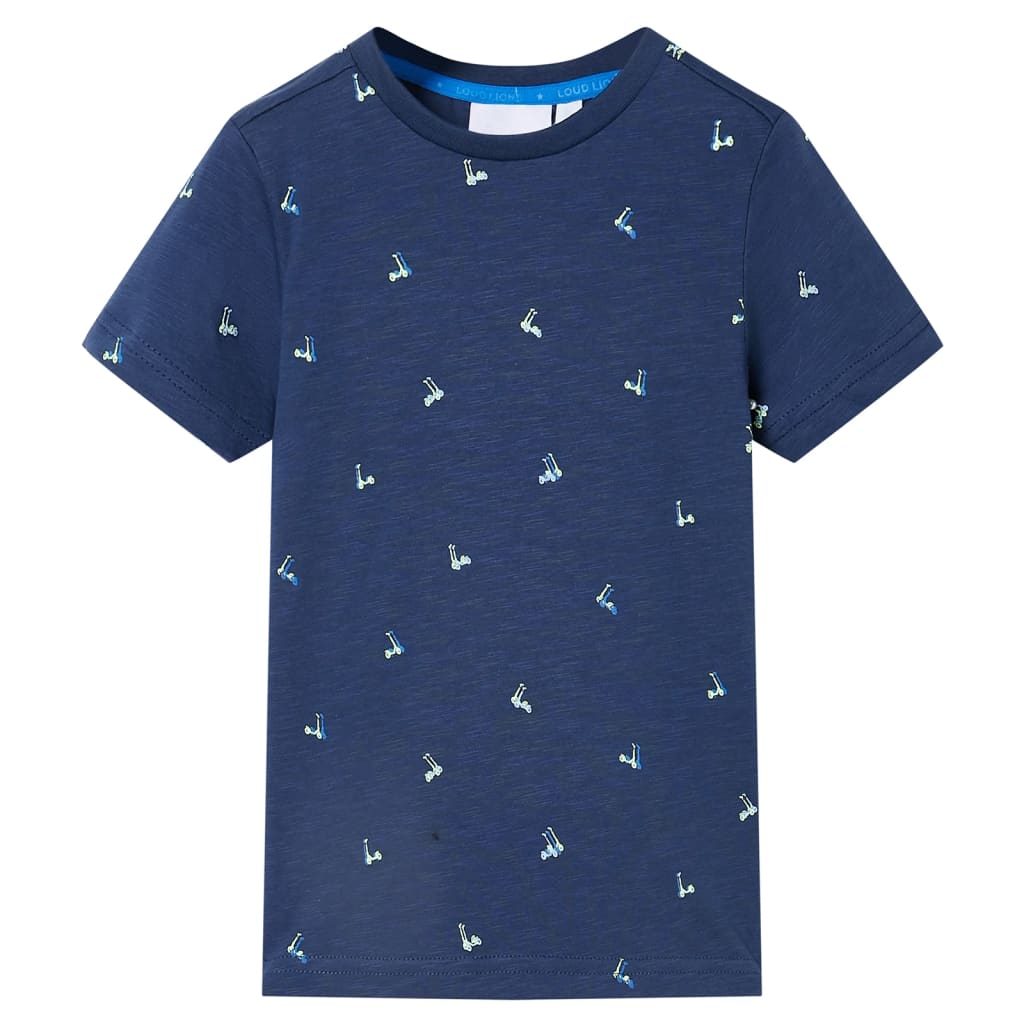 Kindershirt 116 donkerblauw