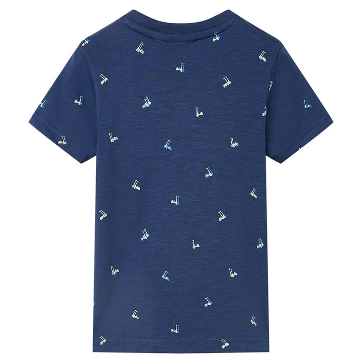 Kindershirt 116 donkerblauw