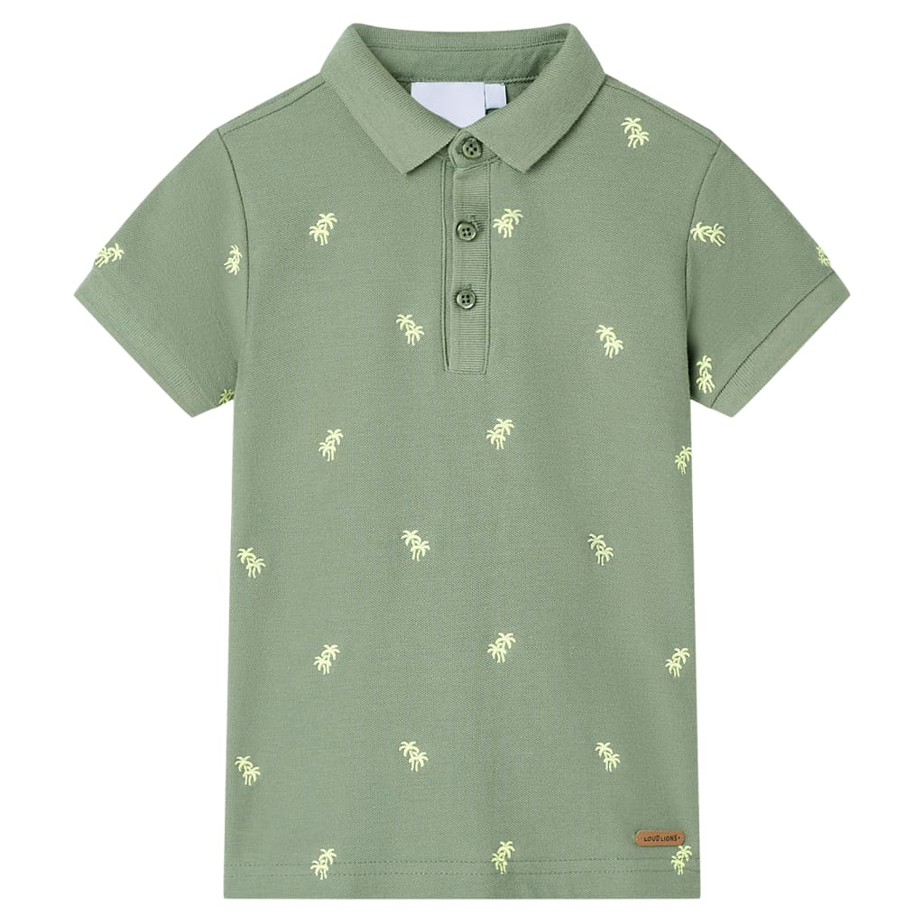 Kinderpoloshirt 128 kakikleurig