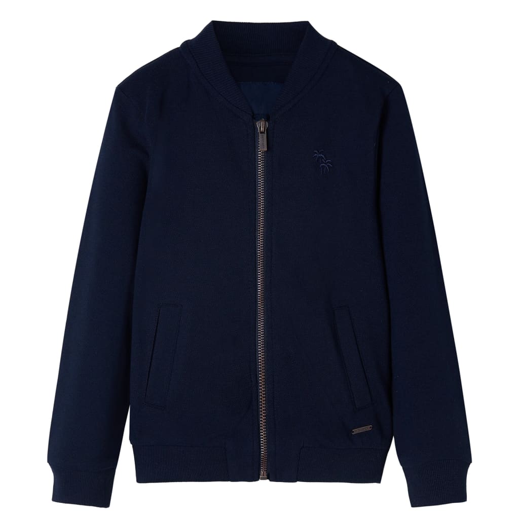 Kindervest met rits 92 marineblauw