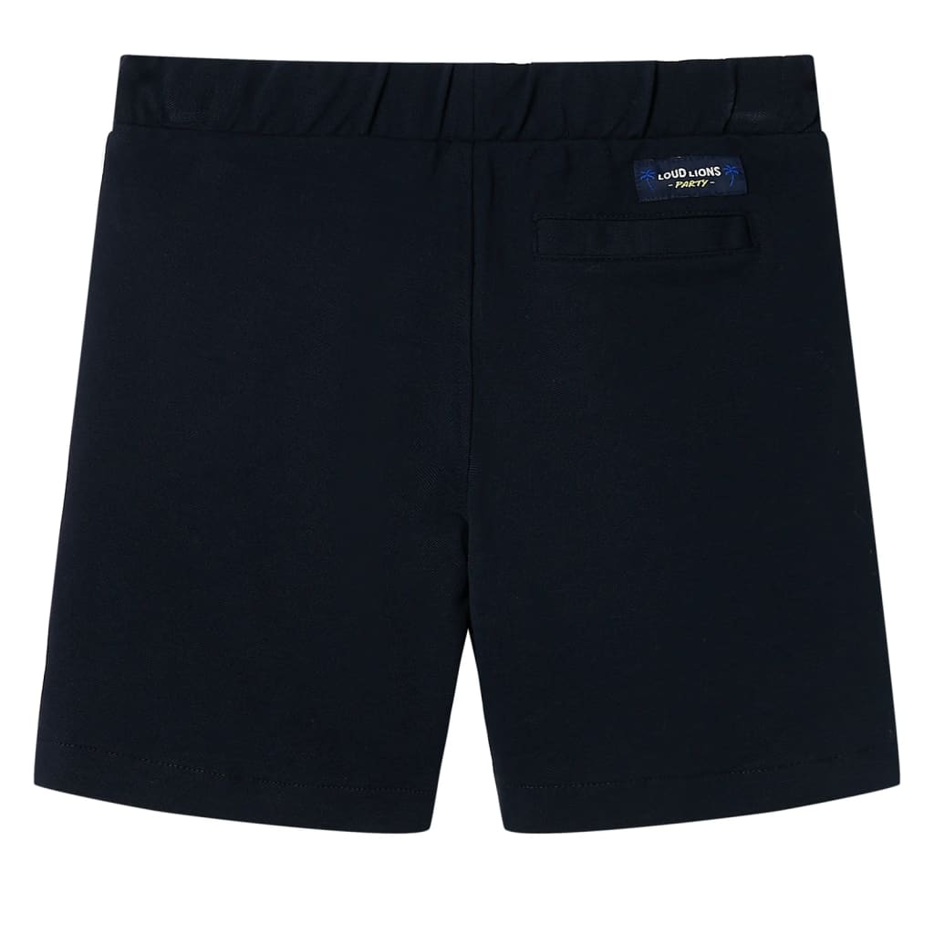 Kindershort met trekkoord 92 marineblauw