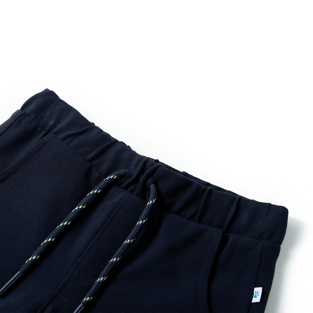 Kindershort met trekkoord 92 marineblauw