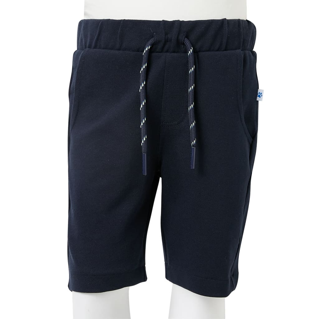 Kindershorts met trekkoord 104 marineblauw