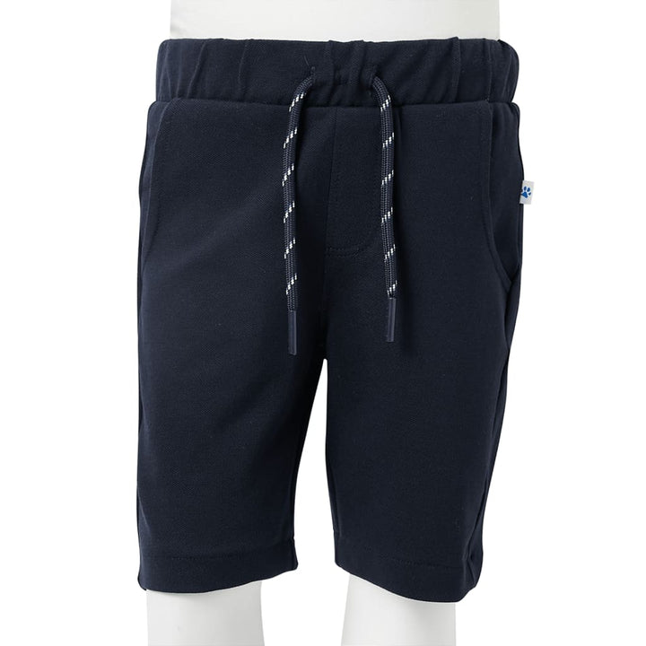 Kindershorts met trekkoord 116 marineblauw