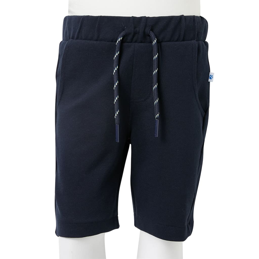 Kindershorts met trekkoord 128 marineblauw