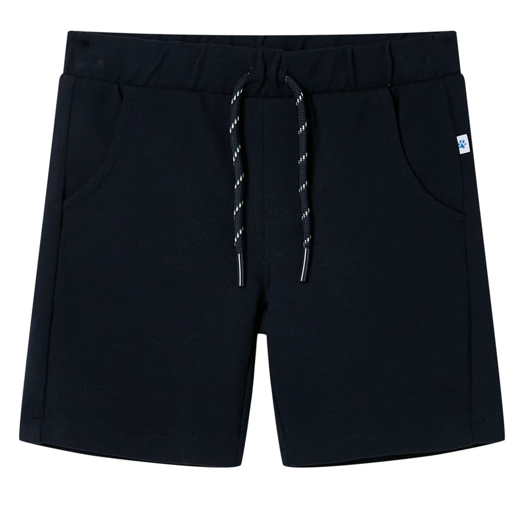 Kindershorts met trekkoord 140 marineblauw