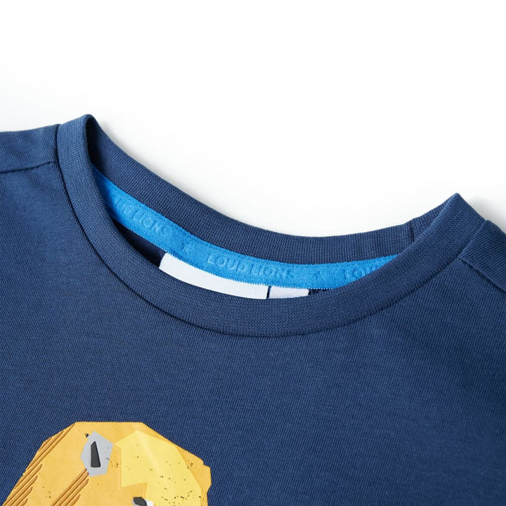 Kindershirt 92 donkerblauw