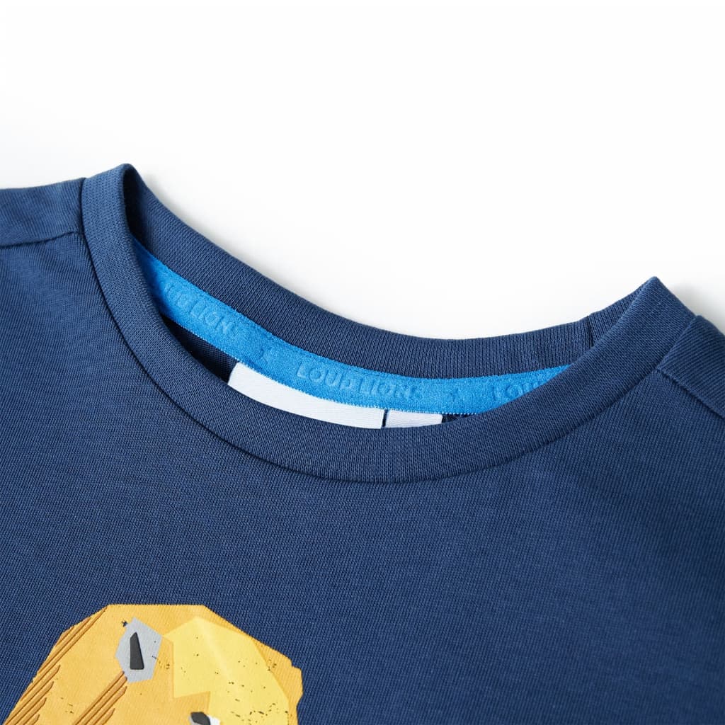 Kindershirt 104 donkerblauw