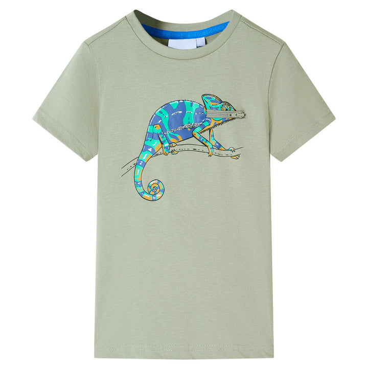 Kindershirt met korte mouwen 104 lichtkakikleurig