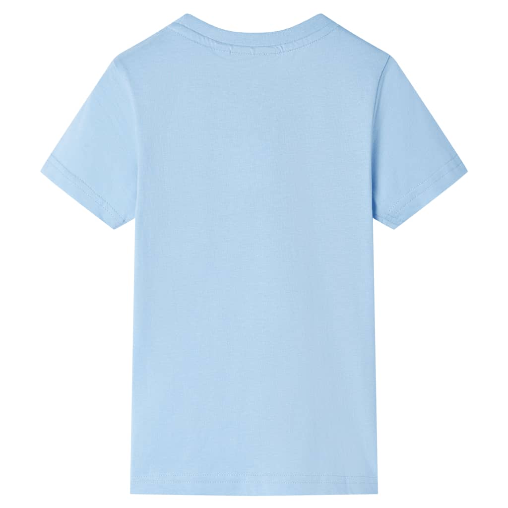 Kindershirt met korte mouwen 92 lichtblauw