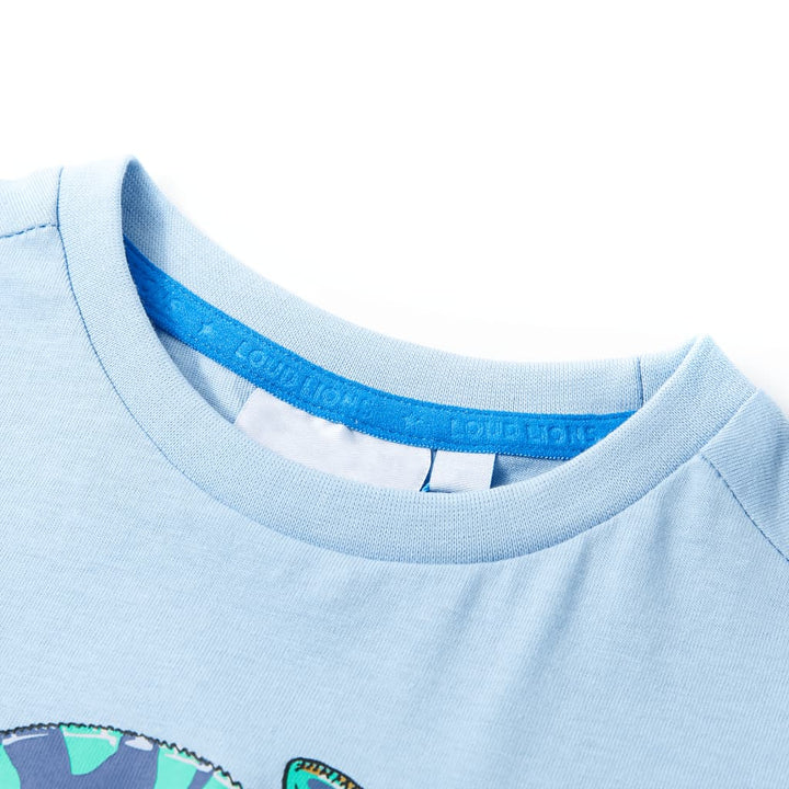 Kindershirt met korte mouwen 116 lichtblauw