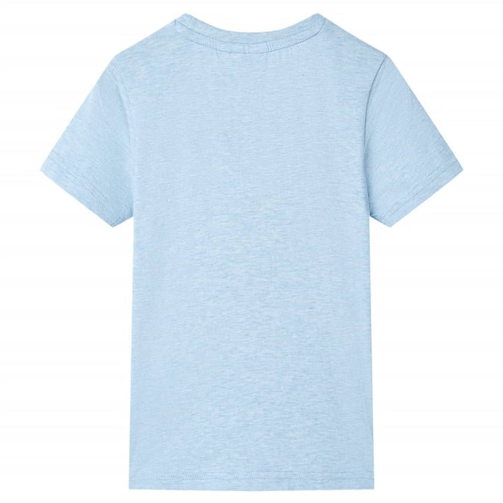 Kindershirt 104 gemøªleerd zachtblauw