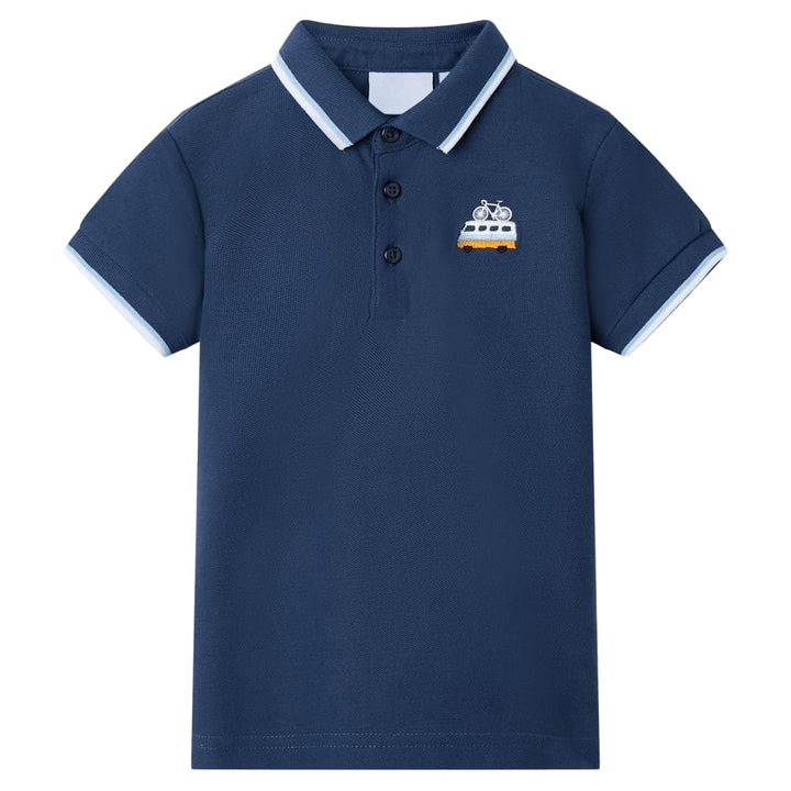 Kinderpoloshirt 128 donkerblauw