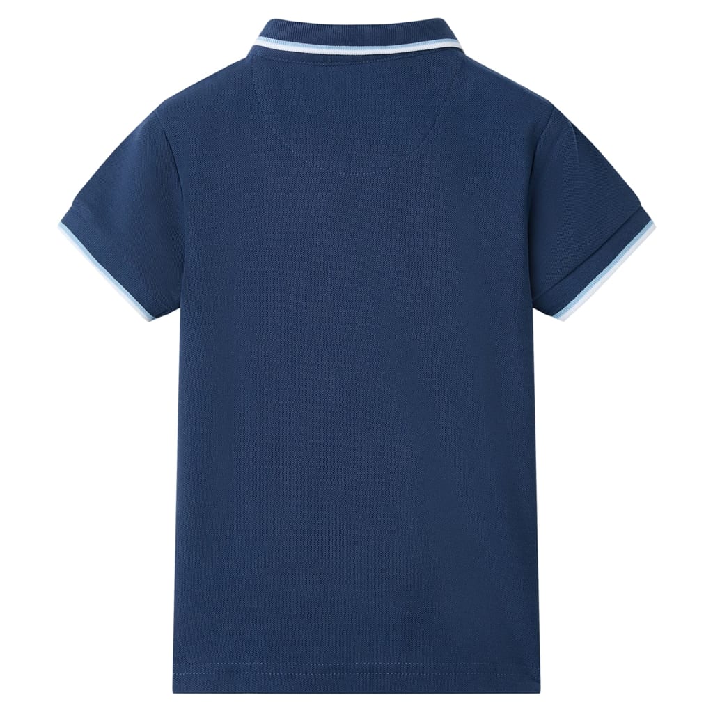 Kinderpoloshirt 128 donkerblauw