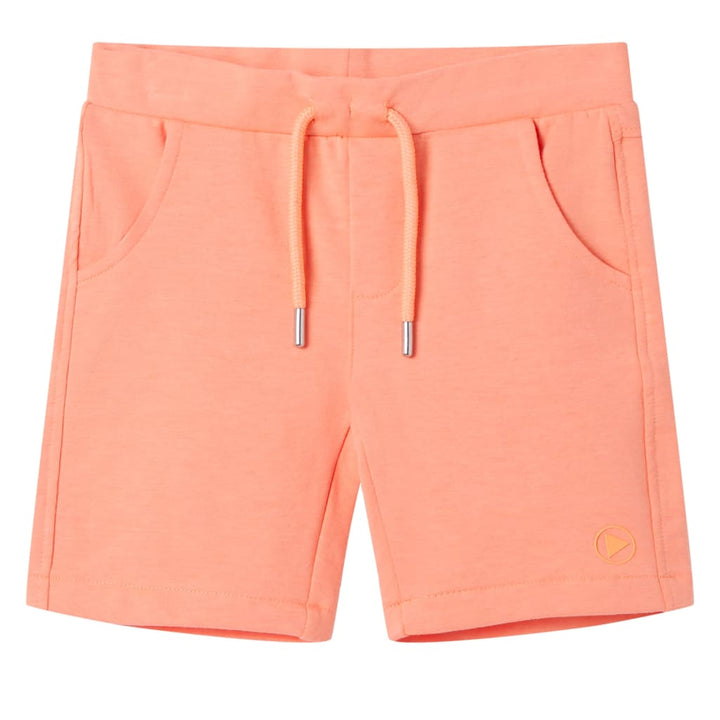 Kindershort met trekkoord 104 neonoranje