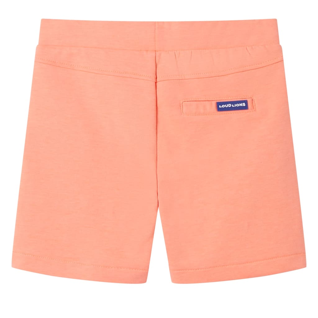 Kindershort met trekkoord 104 neonoranje