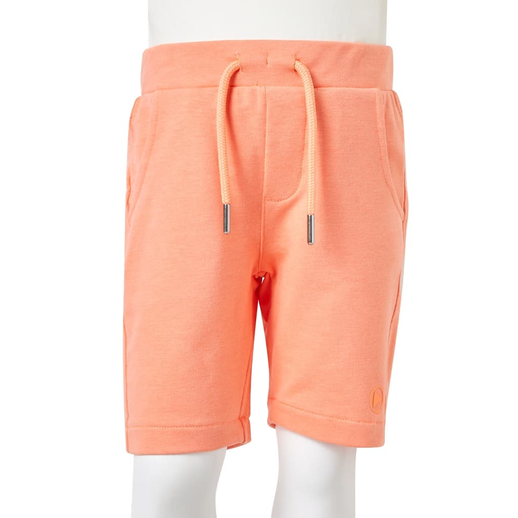 Kindershort met trekkoord 104 neonoranje