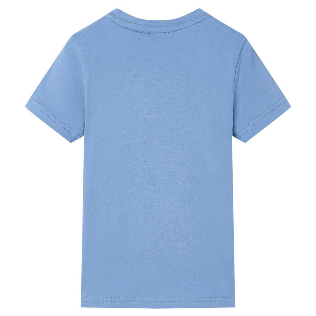 Kindershirt 116 middenblauw