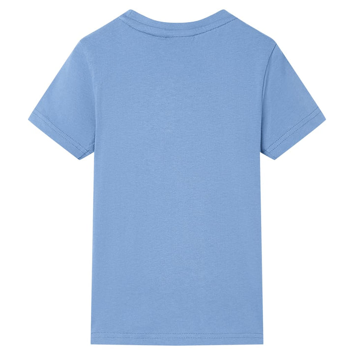 Kindershirt 116 middenblauw