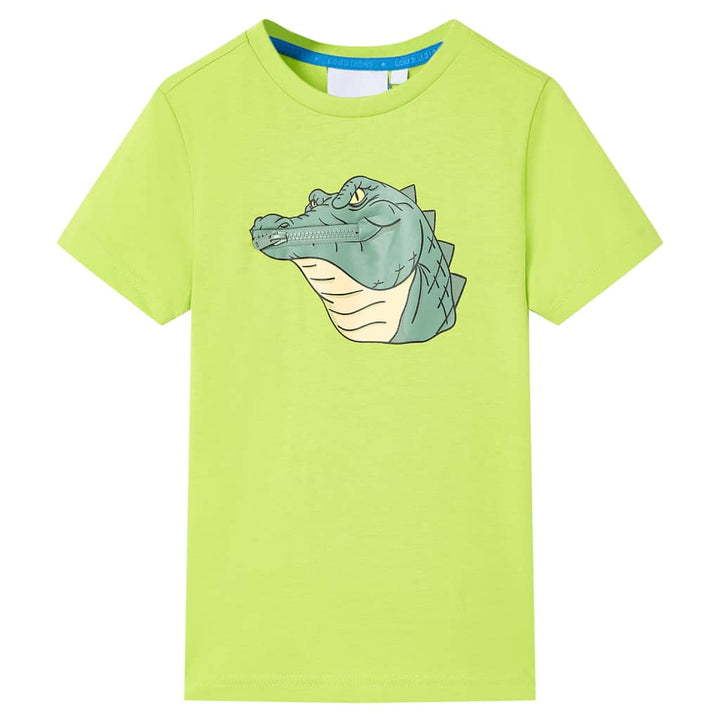 Kindershirt 92 limoengroen