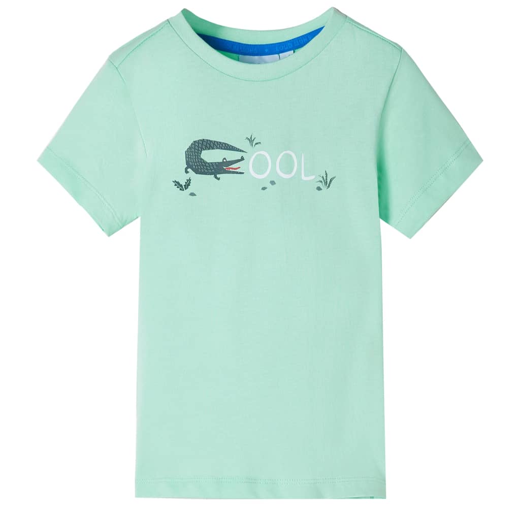 Kindershirt met korte mouwen 104 lichtgroen