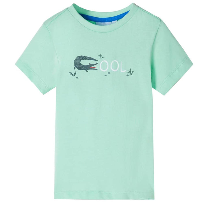 Kindershirt met korte mouwen 104 lichtgroen