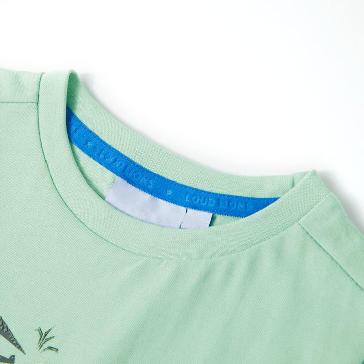 Kindershirt met korte mouwen 104 lichtgroen