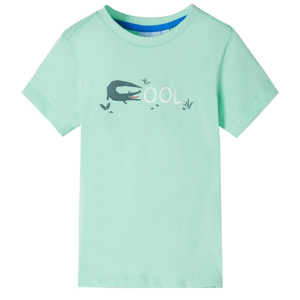 Kindershirt met korte mouwen 128 lichtgroen