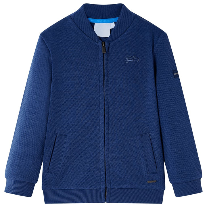 Kindervest met rits 104 marineblauw