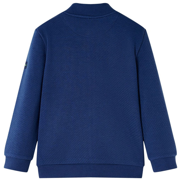 Kindervest met rits 140 marineblauw