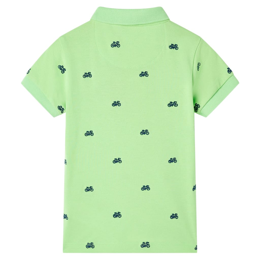 Kinderpoloshirt 128 neongroen