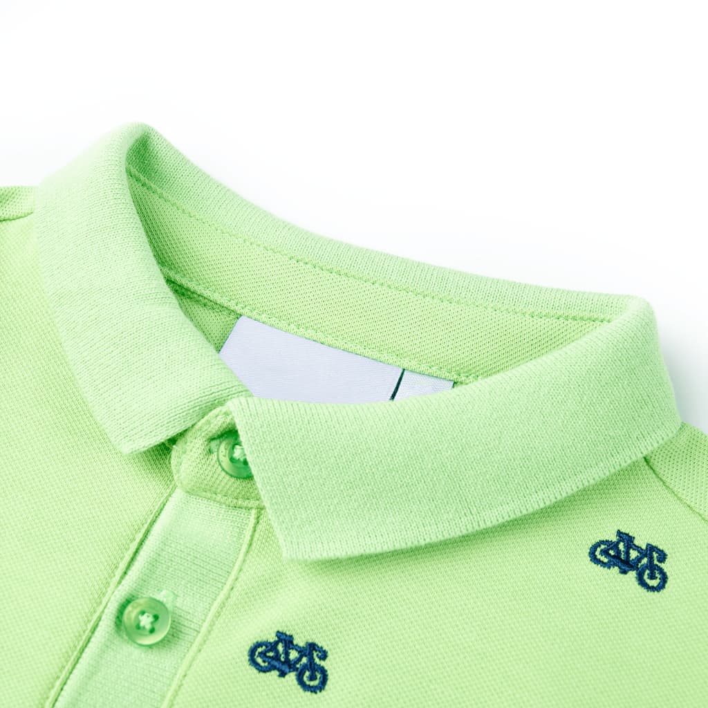 Kinderpoloshirt 128 neongroen