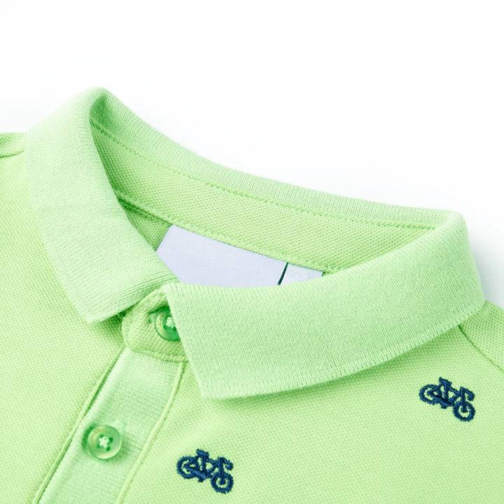 Kinderpoloshirt 128 neongroen